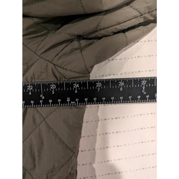 Levi Strauss Quilted Olive Green Bomber Jacket Full Zip Nylon Mens Large 25x27 - Picture 8 of 10